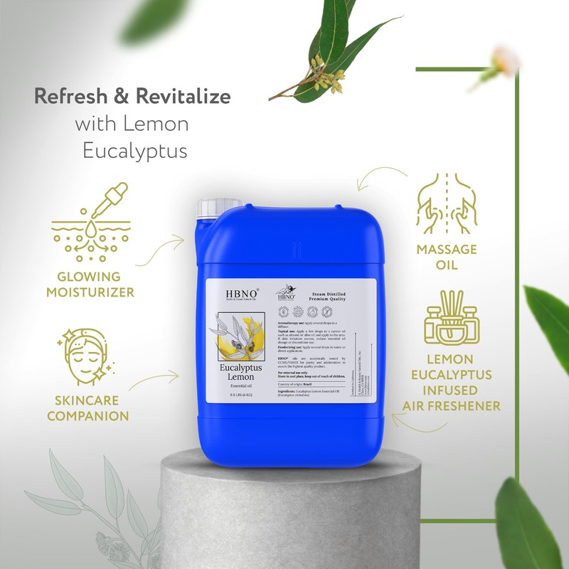 HBNO Lemon Eucalyptus Essential Oil - 8.8 lbs (4kg) -