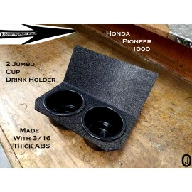 J & O Carts Parts Honda Pioneer 1000 JUMBO Dash Cup Holder 3/16 Thick ABS Plastic