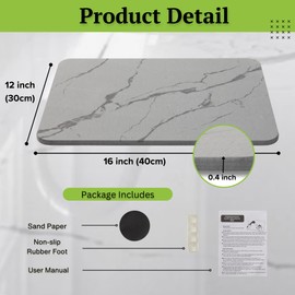 STONE DISH DRYING MAT