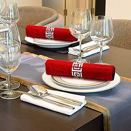 Napkin Rings, 6/12 Metal Napkin Buckle Holders for Wedding Party Dinner Table Decoration