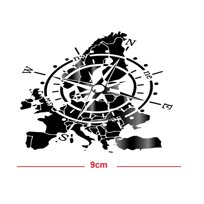 Compass Sticker for Outdoor and Indoor (RPt 53) (9 cm,