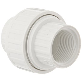 Spears 498 Series PVC Pipe Fitting, Union with EPDM O-Ring, Schedule 40, 1" NPT Female