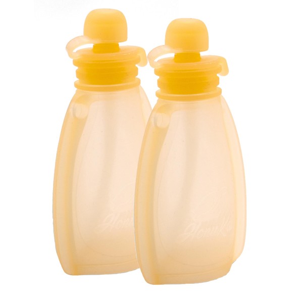 HonuKai Reusable Baby Food Pouch, Soft Silicone, Refillable, BPA-Free Food