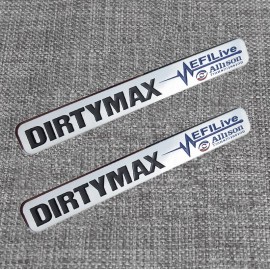 Aftermarket Products For Allison Dirtymax Duramax Efi Live Emblem 3D Badge -2Pc