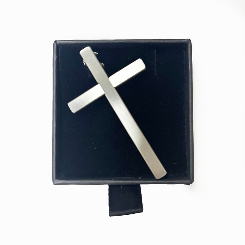 Self Defense Cross Necklace, 21 inch Chain, Stainless Steel Hidden