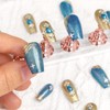 Sethexy Coffin Press on Nail Medium - Glitter, Gold French