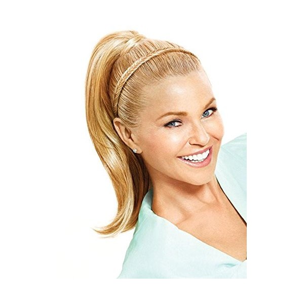 Fishtail Braided Headband Color HT2 Almost Black - Christie Brinkley