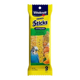 Vitakraft Crunch Sticks Rabbit Treat Carrot and Honey Flavor with Natural Grains and Honey Enriched with Essential Nutrients Baked On Wooden Stick to Encourage Chewing and Long Lasting Enjoyment