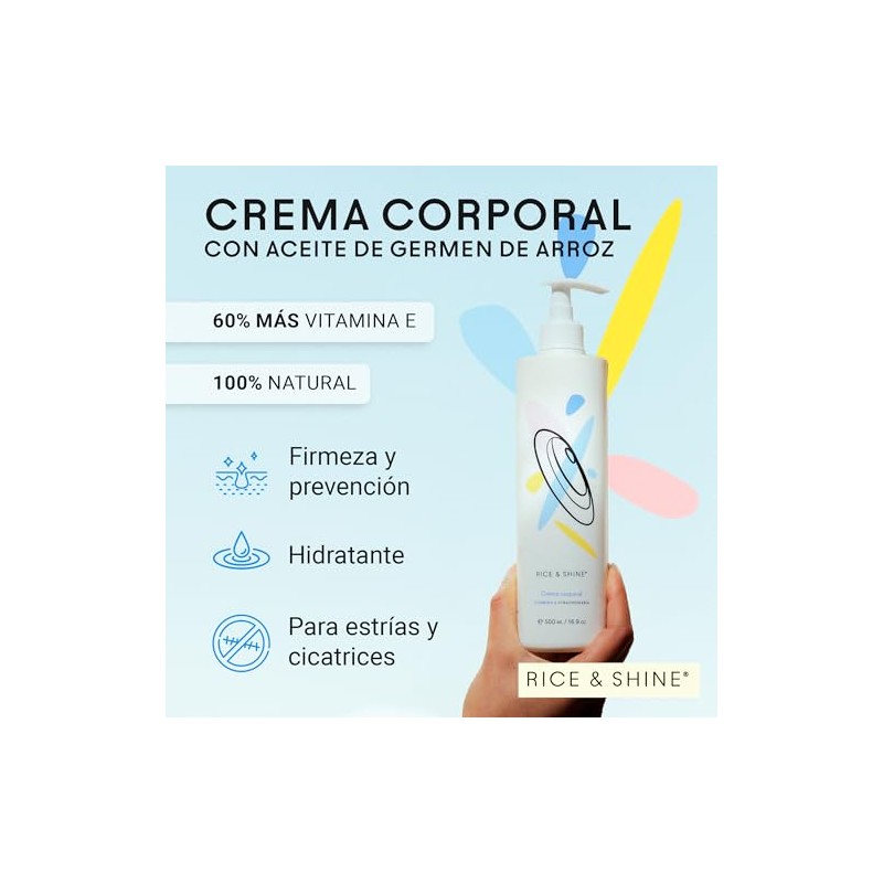 Rice Shine Crema Hidratante Corporal Aceite Germen Arroz Skin Care