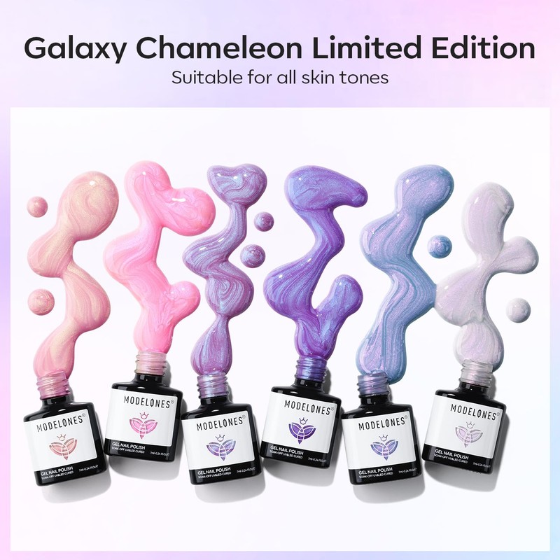 Modelones UV Nagellack 6 Farben Gellack UV Rosa Hellrosa Hellviolett