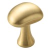 1 Pack Solid Brass Brushed Cabinet Hook Drawer Pull Knob