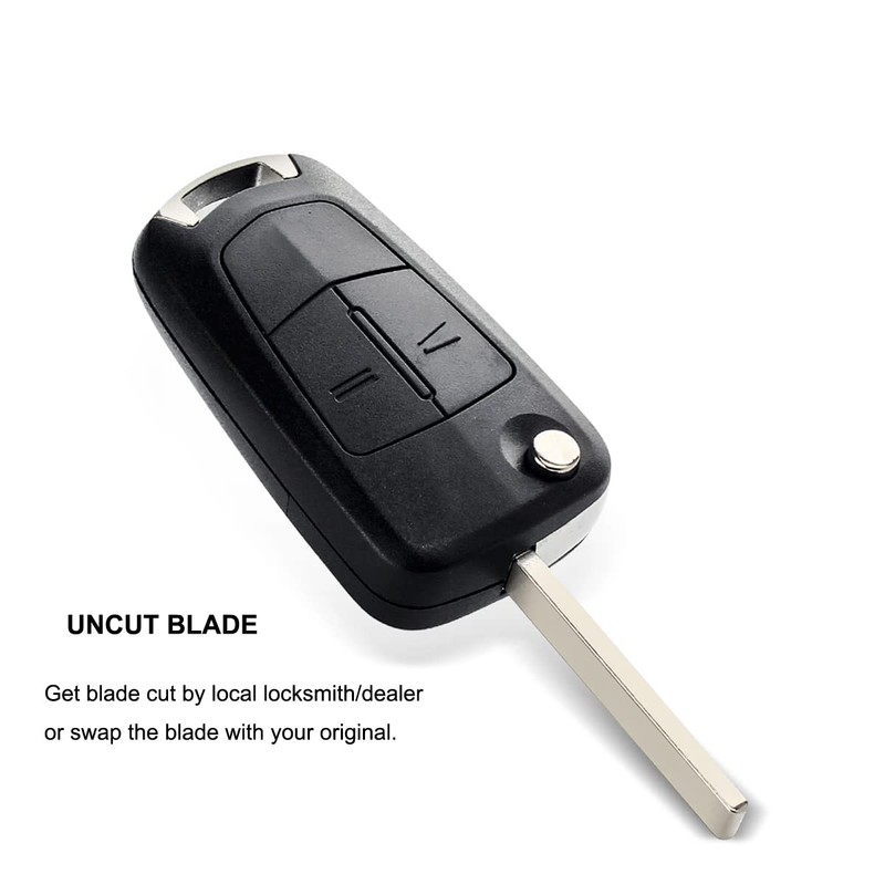 Replacement Car Key Shell Case Compatible with Vauxhall Astra Zafira