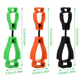 Dokeno Glove Clips, Glove Holder, Pack of 6 Glove Holder, Plastic Safety Work Glove Clip, Glove Grabber Clip, Glove Clamp for Work, Family