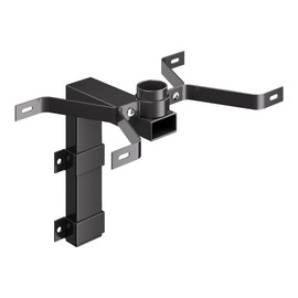 Wiltec Wall Mount Black 50 x 120 x 250 mm for US Mailbox, American Mailbox with Flag, Standing Letterbox Wall Mount Steel American Design
