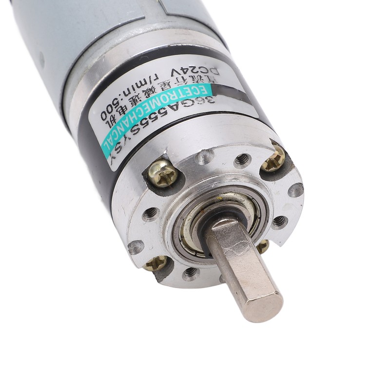 Black Silver Mini Gear Motor Low Noise High Torsion Robust