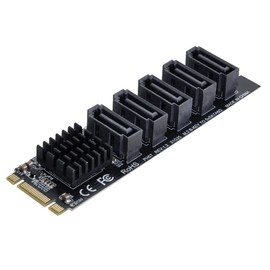 xiwai NGFF Key B+M to SATA 3.0 6Gbps 5 Ports Adapter Converter Port Select JMB575