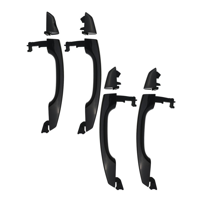 4PCS Black Exterior Door Handle Front Rear Left Driver Right