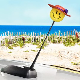 Tenna Tops Cute Red Hat Lady Car Charm Antenna Topper Auto Accessory