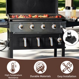 BMMXBI 5 Outlet Electronic Grill Igniter for Blackstone 36 inch Griddle with Air Fryers Combo, Universal AA Cover Spark Igniter Replacement Kit for Black Stone 4 Burner Gas Grill Accessories