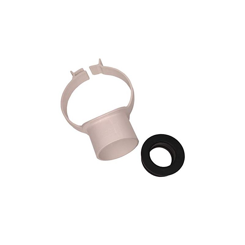 Floplast Soil Pipe White Strap Boss with 40mm Rubber Boss