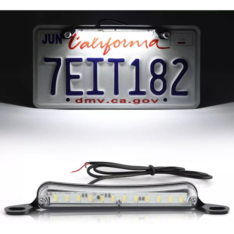 EVOTECH Xenon White License Plate Light Extremely Bright LED Assembly