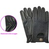 Real Soft Leather Mens Driving Gloves Without Lining (Black, Medium)