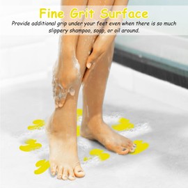 S&X Non-Slip Bath Stickers for Kids,Pack of 12 PCS Cartoon Duck Shower Floor Anti Slip Stickers – Comfortable Grip On Slipper Surfaces