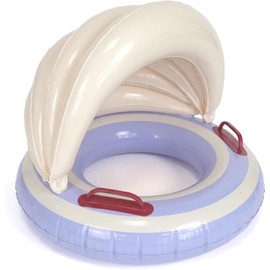 Flotador de natación para bebés con toldo protección Solar Asas Flotador portátil para bebés de 0 a 6 Meses (niños y niñas).
