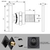 HOMEDEC 2inch Brass Shower Jet Waist Body Spray Massage Showerhead