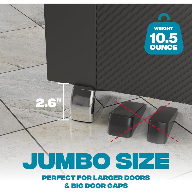 Strongest Home 2-Pack XL Heavy Duty Door Stopper Wedge –