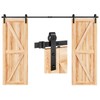EaseLife 14 FT Double Door Sliding Barn Door Hardware Track