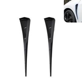 yorpyep Car Side Fender Decorative Stickers, Side Vents Sport Modified Decals, Air Intake Grille Spoiler Decorative Cover, for Most Cars Exterior Accessories (Black)