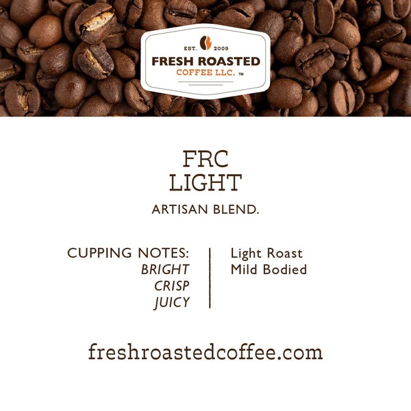 Fresh Roasted Coffee LLC, Light Roast Blend Coffee, Artisan Blend, Whole Bean, 12 Ounce Bag