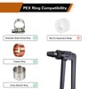 BesNPT 4 Pcs Brass Drop Ear Elbow Pex 1/2" x