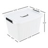 Bringer 4-Pack Clear Plastic Latching Storage Box, 18 L Storage