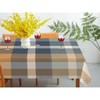 GSRONY Decorative Rectangle Table Cloths Brown Grey Beige Tartan Plaid