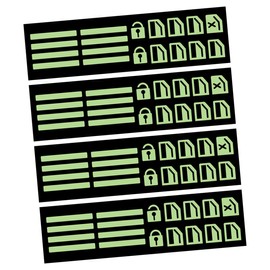 4 Hojas Accesorios Para Tablero De Auto Calcomanías De Botón De Coche Decoración Del Coche Elevador De Coches Repararse Pegatinas Fluorescentes Etiqueta Engomada Del Interruptor