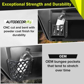 Autodecor 1Up 2PCS Ultra-Tough UTV Door Pockets Fit for Polaris XD 1500 Doors, 14-Gauge Steel Crushproof Design, Rust-Proof, Quick-Install UTV Door Pocket