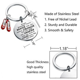 BNQL Wizard Oz Keyring Dorothy Ruby Gift Wizard Oz Inspired Keyring Ruby Red Slipper Dorothy Jewelry Gift for Fans