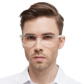 WEMOOTANTS Mens 1.75 Reading Glasses Blue Light Blocker Lightweight Reader Computer Glasses 1.0 1.25 1.5 1.75+ 2.0 2.25 2.5 2.75 3.0 3.5 4.0 5.0 6.0 Anti Eyestrain (Clear 175)