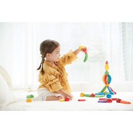 Stick-O Magnetic Building Blocks for Children from 1 Years, Creative Construction Toy, Educational Toy with Magnet, 36 Models for Girls and Boys, Montessori Toy, 20 Pieces Set