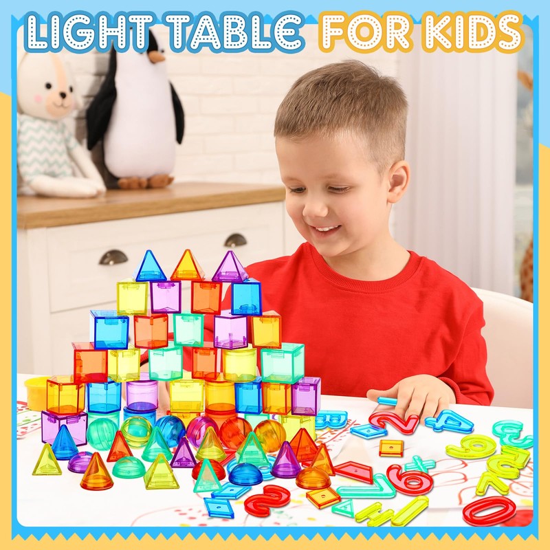 Blueweenly 268 Pcs Plastic Practice Set Transparent Letters and Numbers