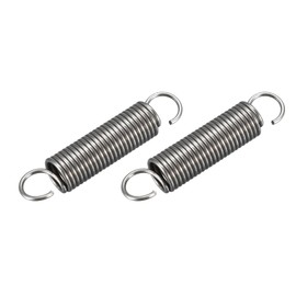 GLOKUUCA Extended Tension Springs - 2 Pack Stainless Steel Compression Industry Springs - (0.047 x 0.39 x 1.97-Inch, Silver Tone)