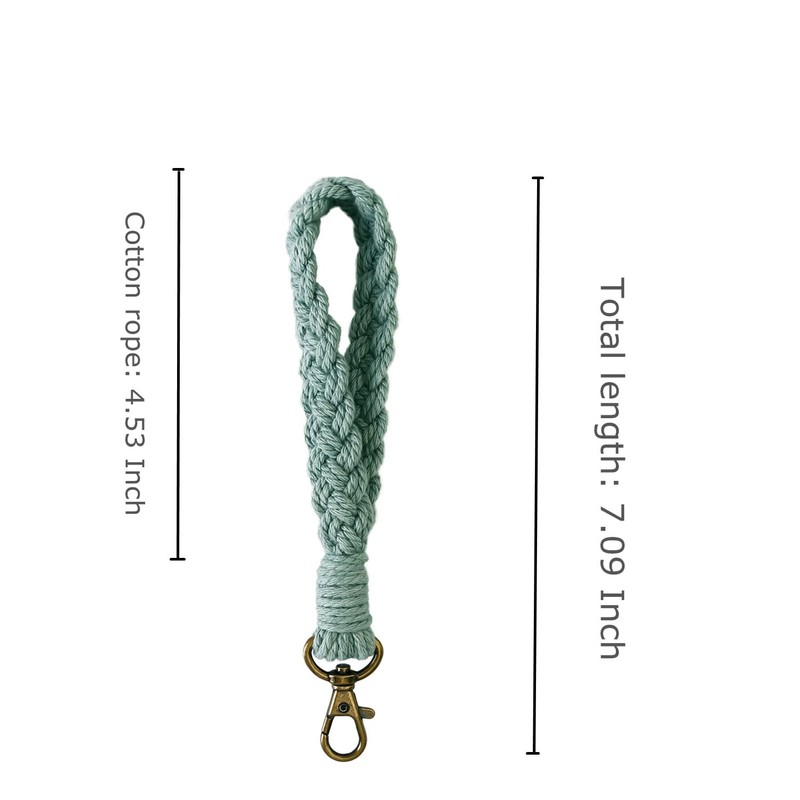 Poagoep Macrame Boho Keychain Bracelet Handmade Wristlet Keychain Keyring Holder