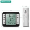 ORIA Refrigerator Thermometer, Wireless Digital Freezer Thermometer with 2 Wireless