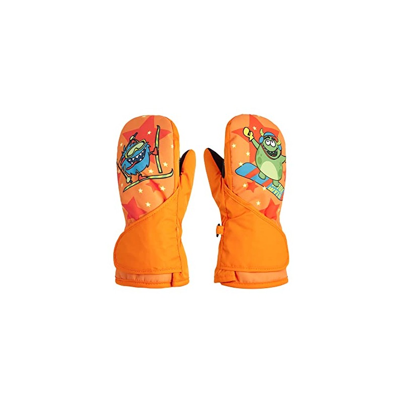 Ziener Unisex - Babies Lemmi Ski Gloves, New Orange, 86