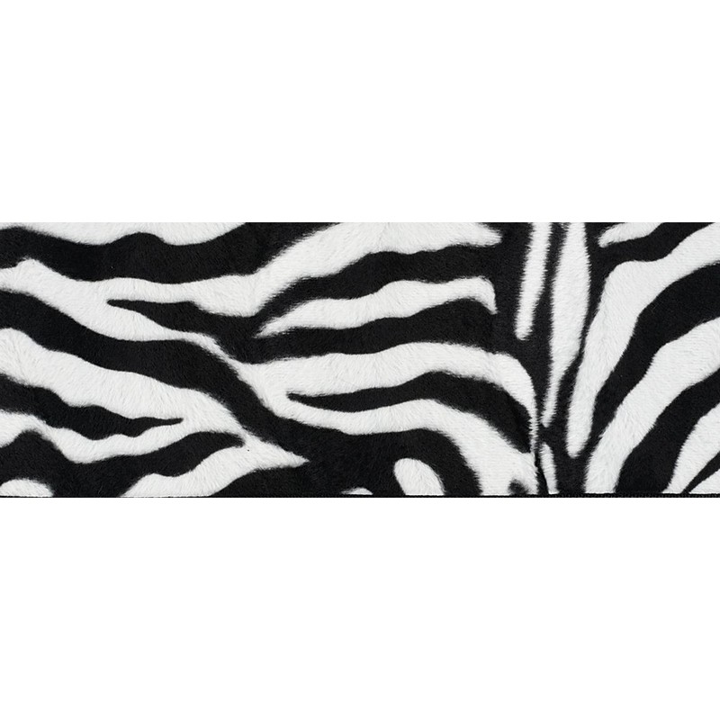 Luxury Driver 44068 Fashion Zebra Black/White Carpet Floor Mat Set