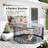 PJYuCien Dog Playpenr，8 Panels 30”H Dog Playpen with Gery Bottom