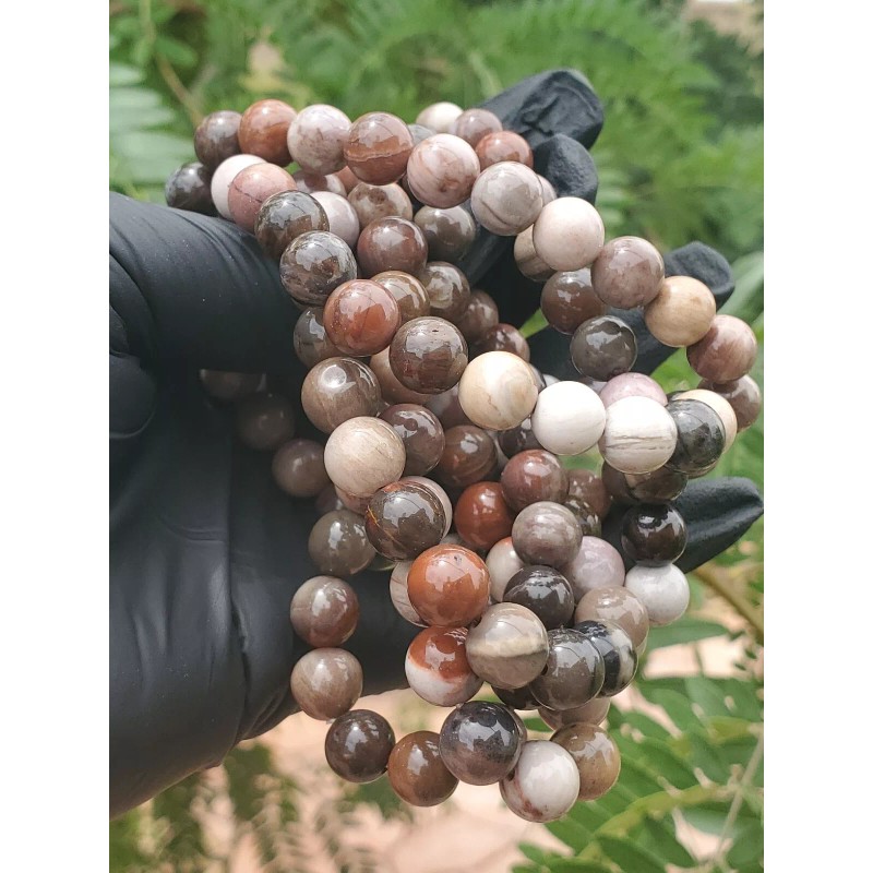 Crystals in Nature Polychrome Jasper Bead Bracelet (8mm) Natural Crystal