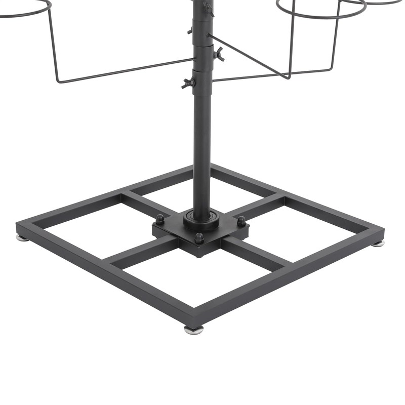 5 Tier Freestanding Metal Hat Organizer Rack with 20 Hookers,